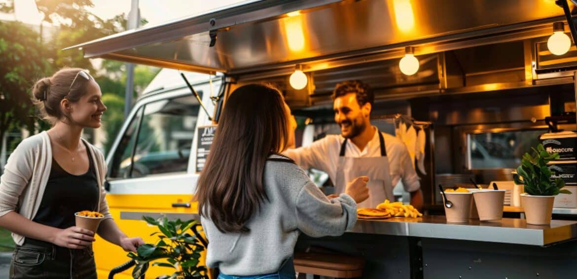 Food truck customers