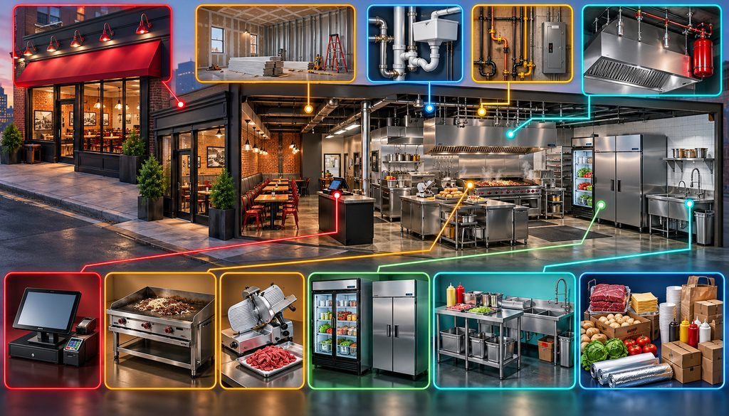Cheesesteak shop startup cost categories and kitchen infrastructure